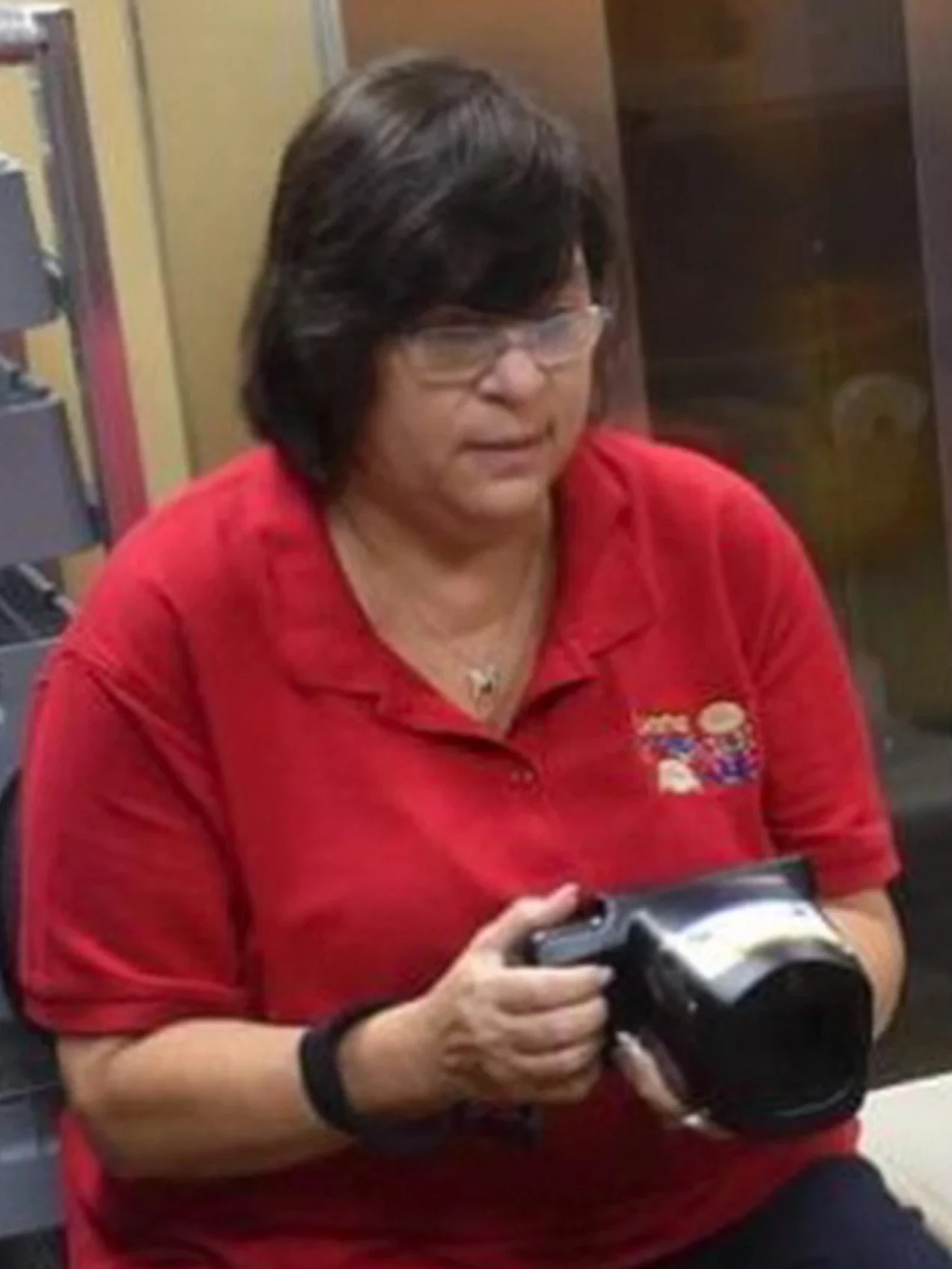Lorri Rieger with the Spot vision screener